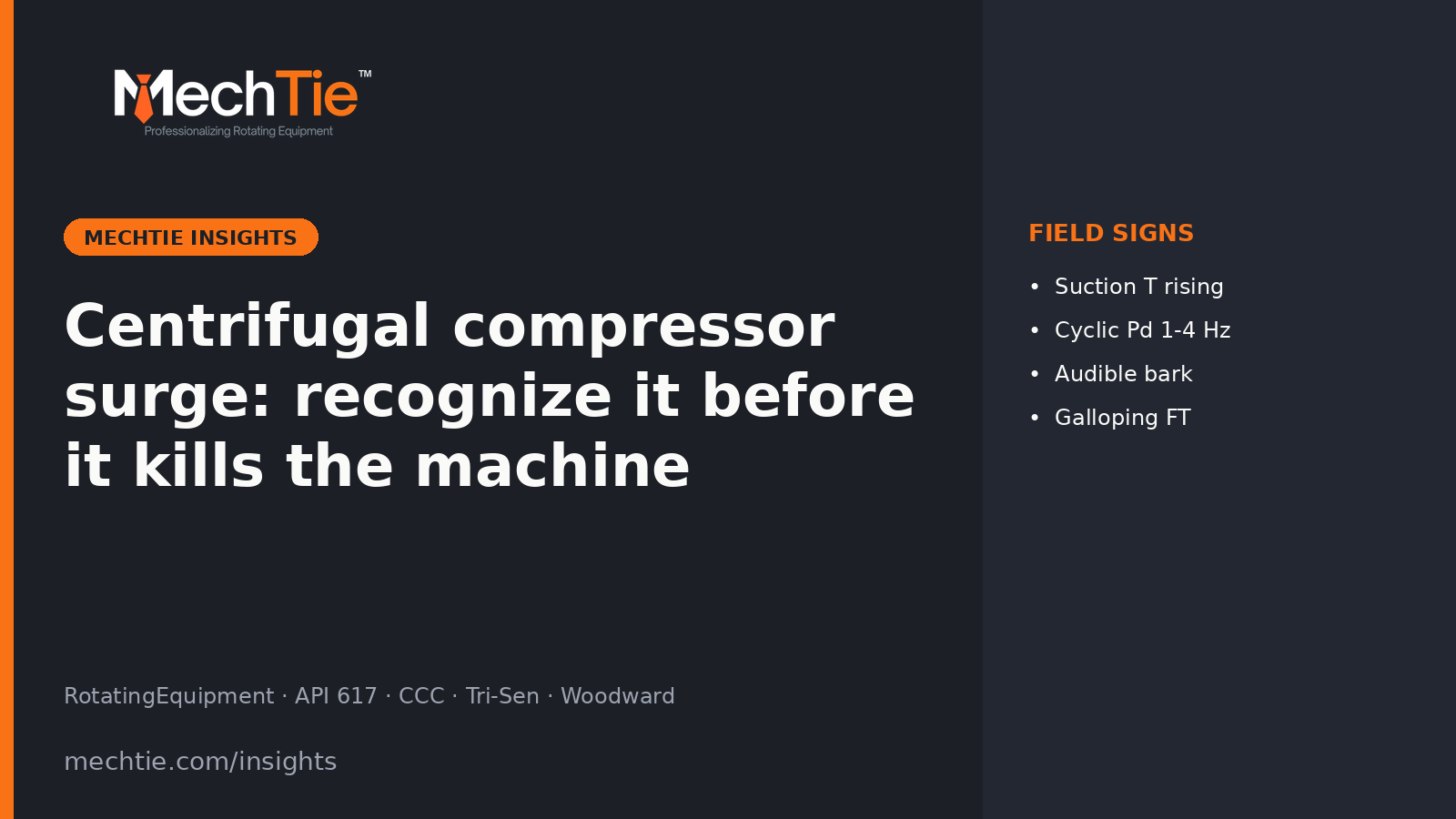 Centrifugal Compressor Surge: Recognize It Before It Kills the Machine